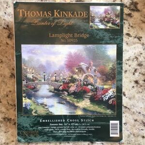 Thomas Kinkade Lamplight Bridge Cross Stitch Kit no. 50925